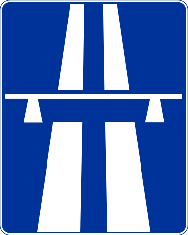 Simbolo di ingresso in autostrada in Polonia. Immagine Wikipedia.