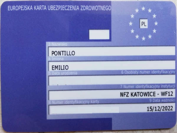Carta sanitaria europea polacca