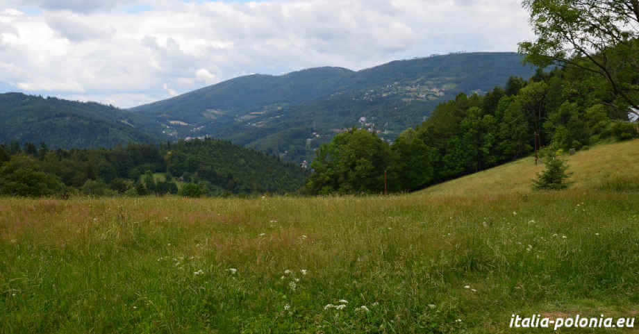 Panorama in salita verso lo Skrzyczne