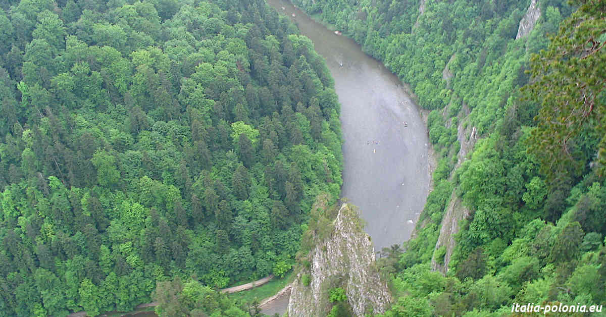 Fiume Dunajec nel Parco Nazionale di Pieniny