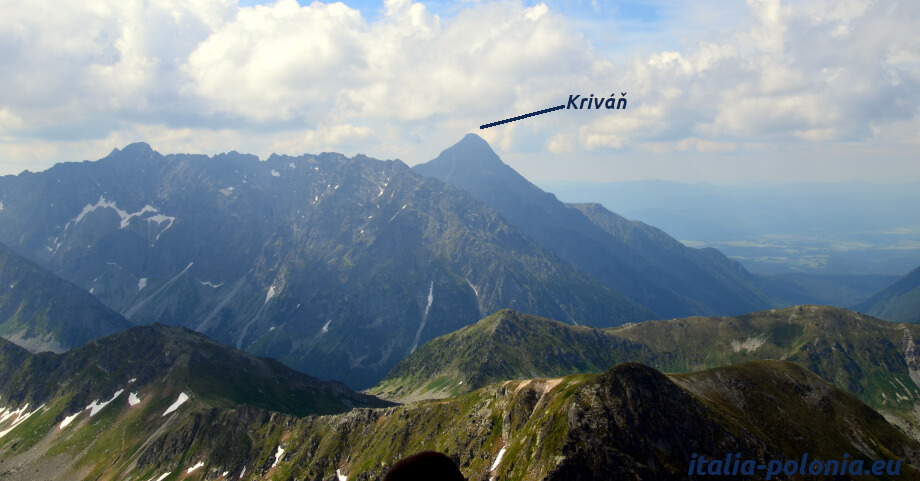 Tatra slovacchi con la cima del Krivan
