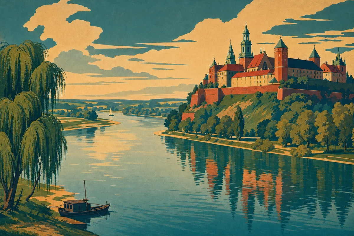 Illustrazione: i fiumi della Polonia, la Vistola