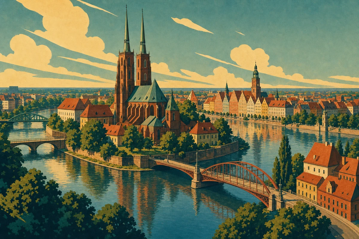 Illustrazione di Breslavia (Wrocław)